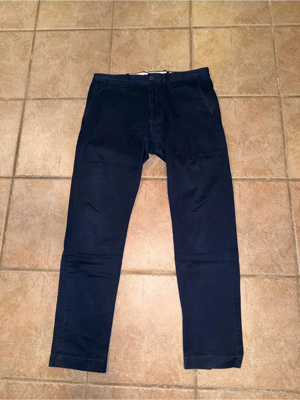 J. Crew Men's Dark Navy Chinos - Straight Leg
